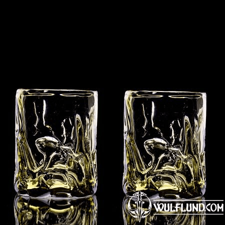 WHISKEY GLASS SET, 2 GLASSES, GREEN FORREST