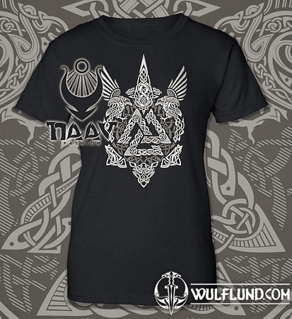 VALKNUT - VIKING WOMEN'S T-SHIRT B&W