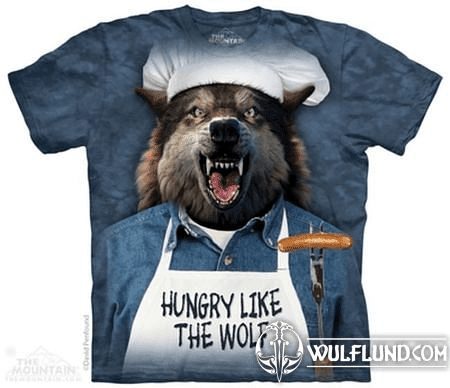 HUNGRY LIKE THE WOLF, ANIMAL T-SHIRT THE MOUNTAIN