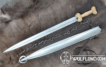 CELTIC WARRIOR'S SET - SWORD, SCABBARD, BELT, MUSEUM REPLICA