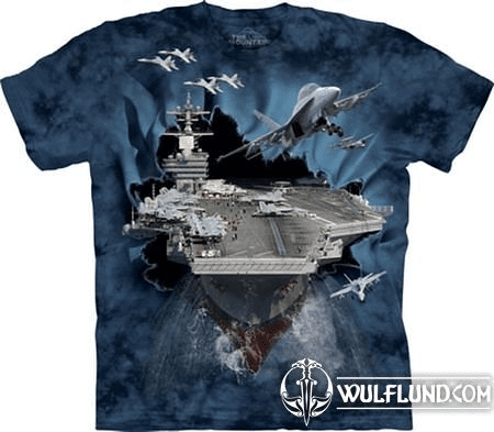 AIRCRAFT CARRIER BREAKTHROUGH MILITARY T-SHIRT THE MOUNTAIN