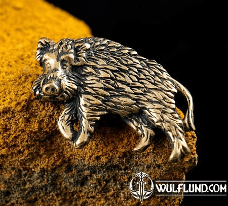 BOAR, BRONZE AMULET