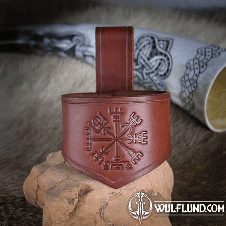 VEGVÍSIR PORTE-CORNE EN CUIR MARRON