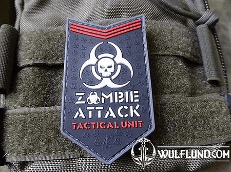 ZOMBIE ATTACK, 3D BLACKMEDIC RUBBER VELCRO PATCH