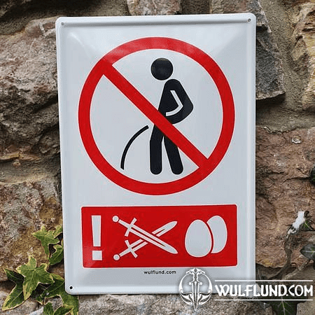 DO NOT PEE HERE!" - ENAMEL SIGN, FUNNY BOARD - SIGN
