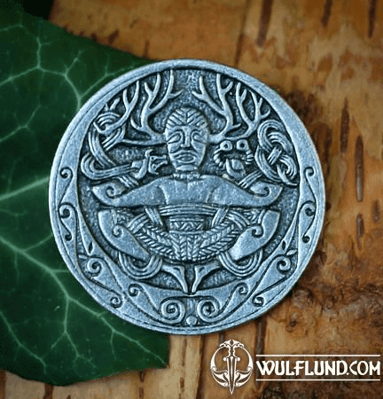 CERNUNNOS DE GUNDESTRUP CHAUDRON, PENDENTIF, ÉTAIN