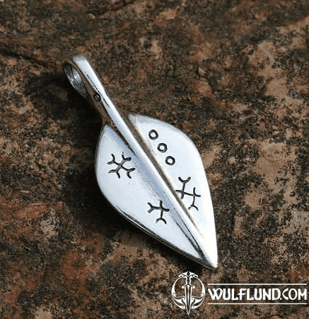 GERMANIC SPEARHEAD, SILVER PENDANT