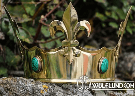 FLEUR, MEDIEVAL CROWN, BRASS