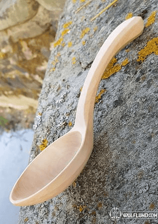 CARVED WOODEN SPOON, DEEP