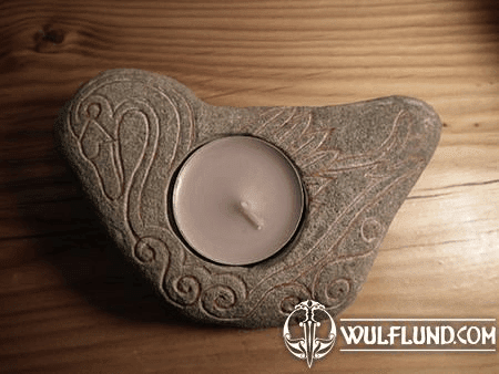 SWAN STONE TEA CANDLE HOLDER