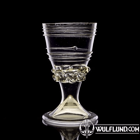 MEDIEVAL WINE GLASS, 14TH CENTURY, FRANCE