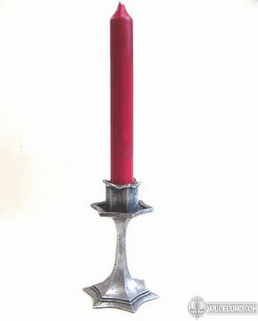 HISTORICAL CANDLESTICK, MEDIEVAL - RENAISSANCE, TIN