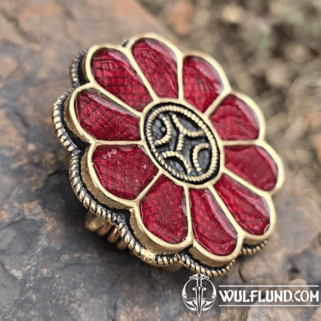 MEROVINGIAN ROSE BROOCH, BRONZE