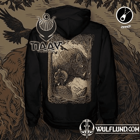 WILD BOAR SPIRIT, HOODIE, NAAV ZIPPER