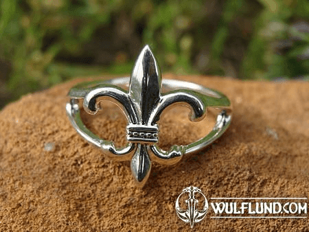 SILVER RING, FLEUR DE LIS - IRT-130