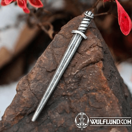 VIKING SWORD, ZINC PENDANT, ANTIQUE SILVER