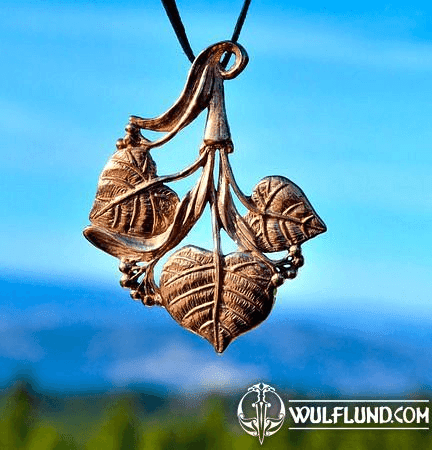 LIME LEAVES, SLAVIC TREE, PENDANT, BRONZE