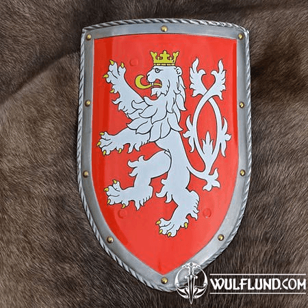 MEDIEVAL SHIELD - BOHEMIAN LION, METAL, HANDMADE