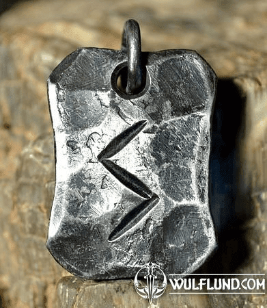SOWULO, FORGED IRON RUNE PENDANT