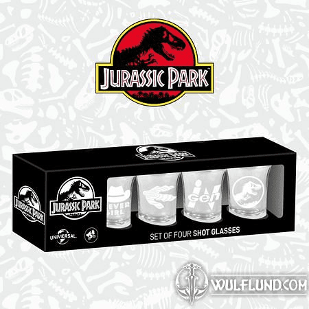 JURASSIC PARK SHOTGLASS 4-PACK