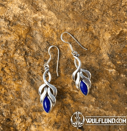 COLLEEN, BOUCLES D'OREILLES, LAPIS-LAZULI, ARGENT