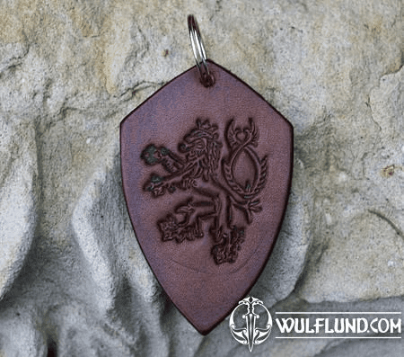 LION - COAT OF ARMS - KEY RING BROWN