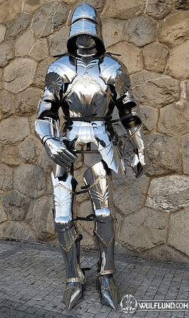 LUXURY POLISHED FULL ARMOUR, DECORATED BY BRASS, FULLY FUNCTIONAL, 1.5 MM