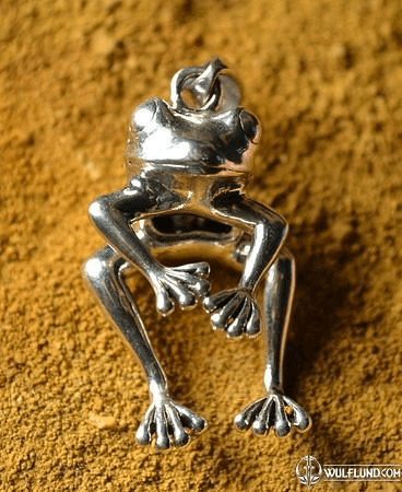 FROG, SILVER PENDANT, MOVEABLE BODY, AG 925