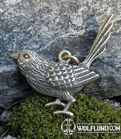 MÉSANGE CHARBONNIÈRE, PENDENTIF EN BRONZE