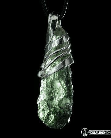 LOCENIA- MOLDAVITE, STERLING SILVER PENDANT