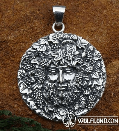 BACCHUS - DIONYSUS, SILVER PENDANT OF ANCIENT GOD