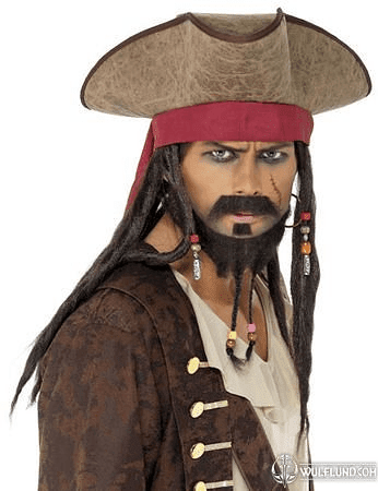 PIRATE HAT AND WIG - COSTUME RENTAL