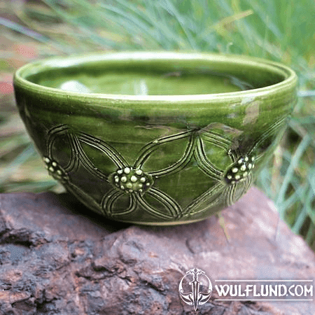 GREEN MEDIEVAL BOWL 10 CM