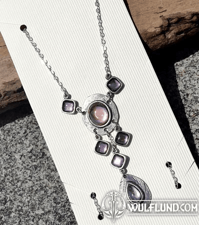 FLAVIA, NECKLACE, PURPLE GLASS