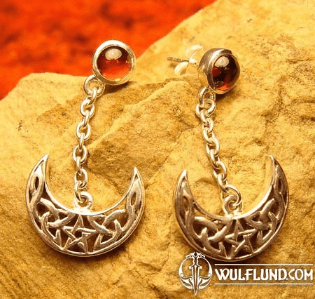 SILVER EARRINGS WITH PENTACLES