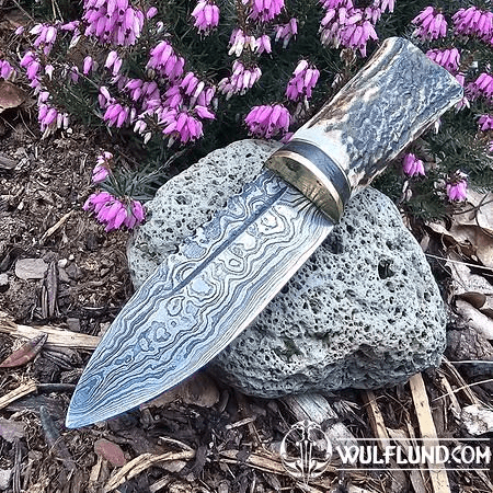 SGIAN DUBH, COUTEAU ÉCOSSAIS - ACIER DAMASSÉ