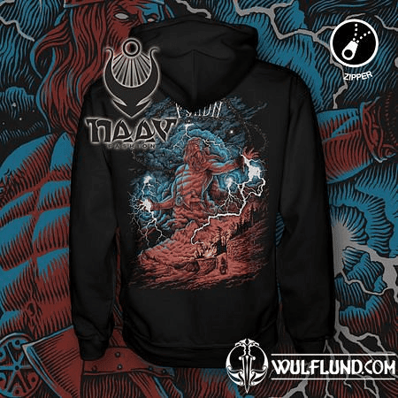 PERUN, SLAVIC GOD OF THUNDER, ZIPPER HOODIE