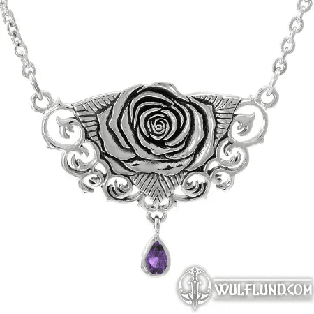 SACRED ROSE NECKLACE SILVER