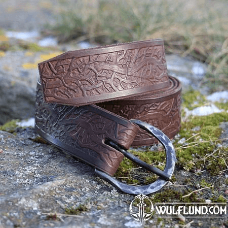 RACINES, CEINTURE EN CUIR MARRON