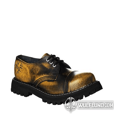 LEATHER BOOTS STEEL YELLOW 3-EYELET-SHOES