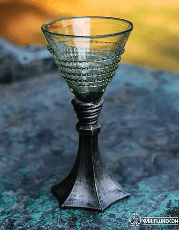 GINEVRA, GOBELET, VERRE HISTORIQUE, ÉTAIN