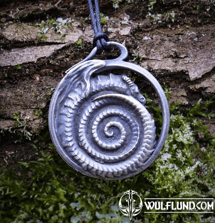 OUROBOROS, DRAGON, TIN PENDANT