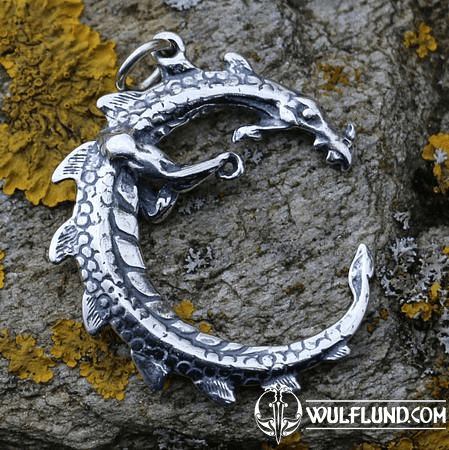 UROBOROS, ANHÄNGER DRACHE, SILBER 925