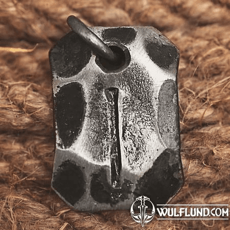 ISA, FORGED IRON RUNE PENDANT