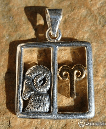 ARIES, THE RAM, SILVER PENDANT