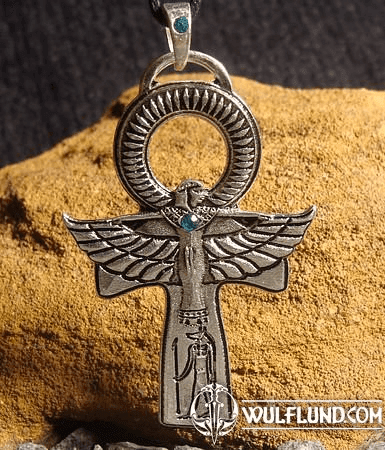 LARGE ANKH, SILVERED CROSS