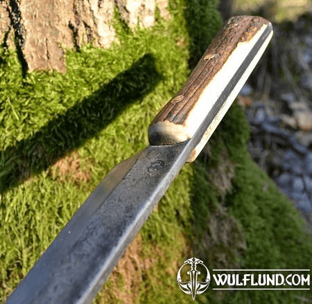 Sax, geschmiedet Viking langen Messer, Geweih Messer Waffen - wulflund.com