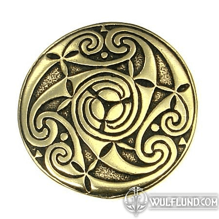 TRISKELION AND LUNULAE, CELTIC BRONZE PENDANT