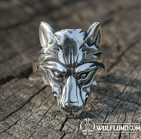 WOLFSKOPF, WOLF, SILBER 925 RING