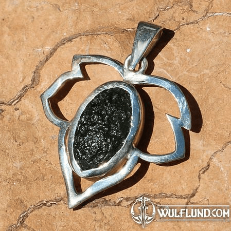 ACERA PENDENTIF EN ARGENT, MOLDAVITE